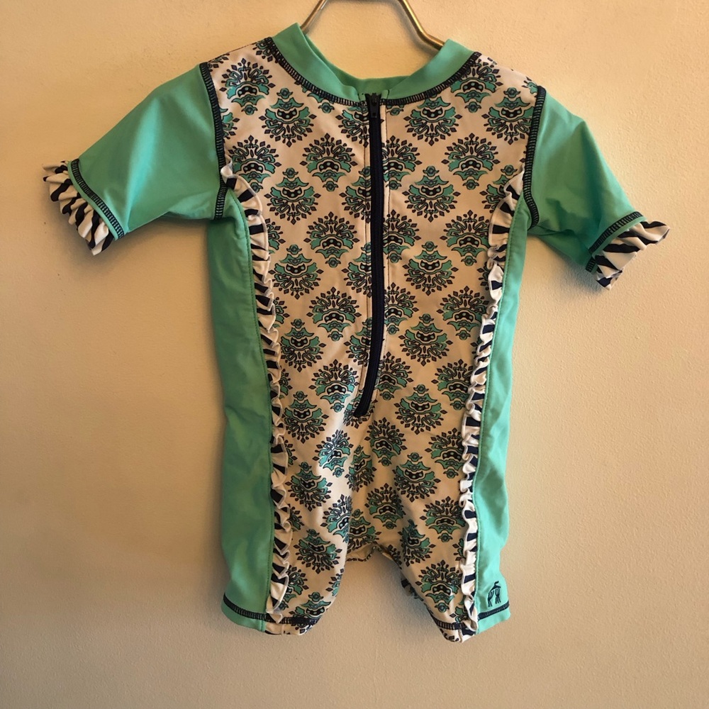Cabanalife UV protection baby one piece Rashguard swimsuit 6-12M